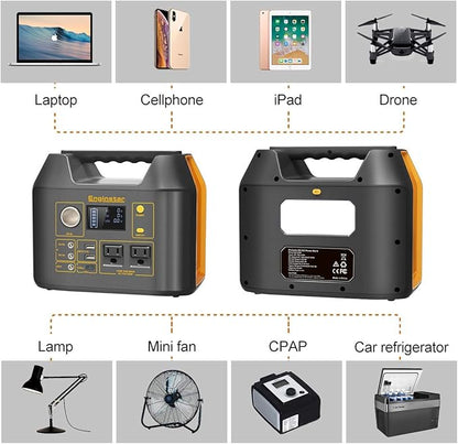 EnginStar 296Wh Portable Solar Generator, Pure Sine Wave Power Station