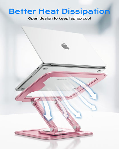 LOXP Adjustable Laptop Stand, Computer Stand with 360 Rotating Base