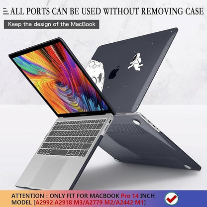 CISSOOK Case for MacBook Pro 14 Inch M4 M3 M2 M1 Chip 2024 2023 2022 2021 Release Model A3112 A3185 A3401 A2992 A2918 A2779 A2442, Hard Shell Cover for MacBook Pro 14 with Touch ID - Astronaut