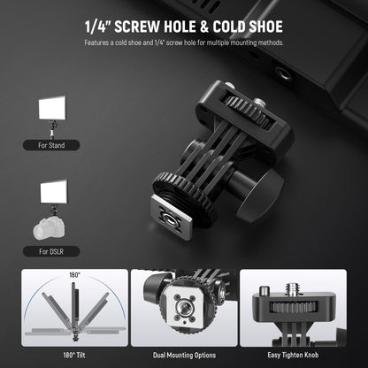 NEEWER 192 LED Video Light Panel, 20W Ultra Thin Bi Color Dimmable DSLR Camera Soft Light, 4000mAh Lithium Battery, 3200K-5600K CRI97+, Key Lighting for Studio Photography Recording Streaming