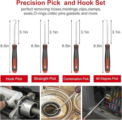 Trim Removal Tool Kit 330Pcs Car Removal Tool Kit Pry Tool Set Auto Clip Pliers Panel Door Radio Dash Window Bumper Adhesive Cable Clips Retainer Clip Set Terminal Removal Tool Set Fastener Remover
