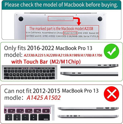 Teryeefi for MacBook Pro 13 inch Case 2025 2024 2022 2021 2019 2018 2017 2016 Release fits Model A2338 M2 M1/A2289/A2251/A2159/A1989/A1706, Design Hard Shell with Keyboard Cover, Abstract Flowers A001