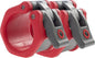 Lock-Jaw Barbell Collars HEX Olympic Barbell Clamps 2 Pcs – Heavy Duty Bar Clamps for 2” & 50mm Olympic Bars – Secure Weight Bar Clamps for Strength Training & Home Gym Accessories – Red