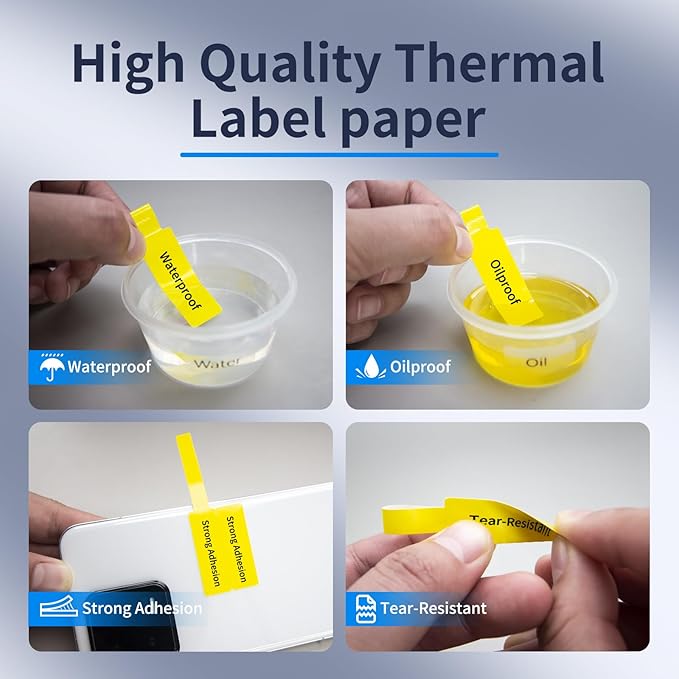200 Pcs Cable Labels - Waterproof Wire Cord Label, Tear Resistant Wire Labels, Self Adhesive Cord Organizing Label, for Cable Management, Compatible with PUQU AQ20 Label Makers(Red) 30 * 90mm