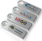 ABLAZE Custom Flash Drive 512MB 10 Pack, Personalized USB with Your Logo Metal Thumb Drives USB 2.0 Memory Stick Pendrive (Sliver)