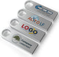 ABLAZE Custom Flash Drive 64GB 10 Pack, Personalized USB with Your Logo Metal Thumb Drives USB 2.0 Memory Stick Pendrive (Sliver)