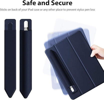 Doormoon Stylus Adhesive Pencil Holder for Apple Pencil (1st and 2nd Gen) - Compatible for iPad Pro 11/10.9/9.7 & iPad 6th 2020 Gen Cases, Blue Blue