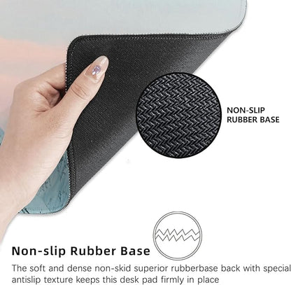 Adorable Squirrel Gaming Mouse Pad, Colorful Tulip Mousepads for Gaming Home Office Work, Extended Mats Computer Keyboard Laptop, 31.5×11.8 Inch Large Desk Mat with Non-Slip Rubber Base