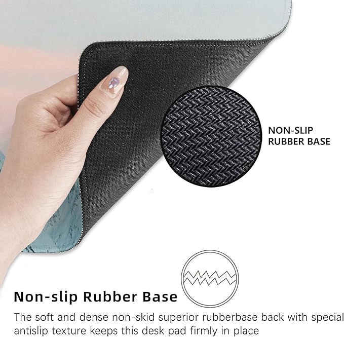 Sloth Gaming Mouse Pad Extended Desk Computer Keyboard Laptop Mouse Pads for Gaming Home Office Work, Large Long Desk Mat Mousepad with Non-Slip Rubber Base 31.5×11.8inch(16)