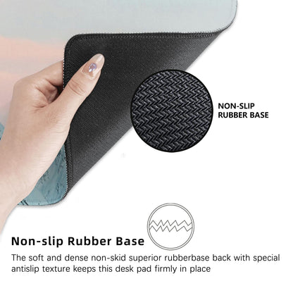 Kibue Turtle Gaming Mouse Pad Extended Desk Computer Keyboard Laptop Mouse Pads for Gaming Home Office Work, Large Long Desk Mat Mousepad with Non-Slip Rubber Base 31.5×11.8inch(17)