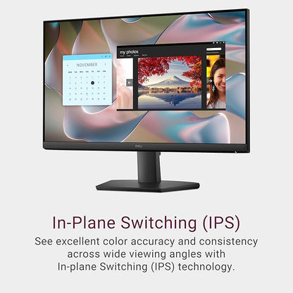 Dell 24 Monitor - SE2425HM - 23.8-inch Full HD (1920x1080) 16:9 100Hz Display, IPS Panel, 16.70 Million Colors, Anti-Glare, 1 HDMI / 1 VGA Port, TÜV Rheinland 3-Star*, Comfortview Plus - Black