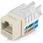 Everest 45 Degree RJ45 Cat6 Keystone Jacks Slim Profile 20-Pack Orange