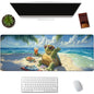 Kibue Turtle Gaming Mouse Pad Extended Desk Computer Keyboard Laptop Mouse Pads for Gaming Home Office Work, Large Long Desk Mat Mousepad with Non-Slip Rubber Base 31.5×11.8inch(17)