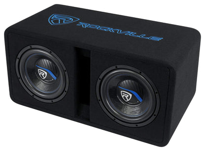 Rockville DV10K52 Dual 10" K5 Car Subwoofers Vented Enclosure Box 2 Ohm