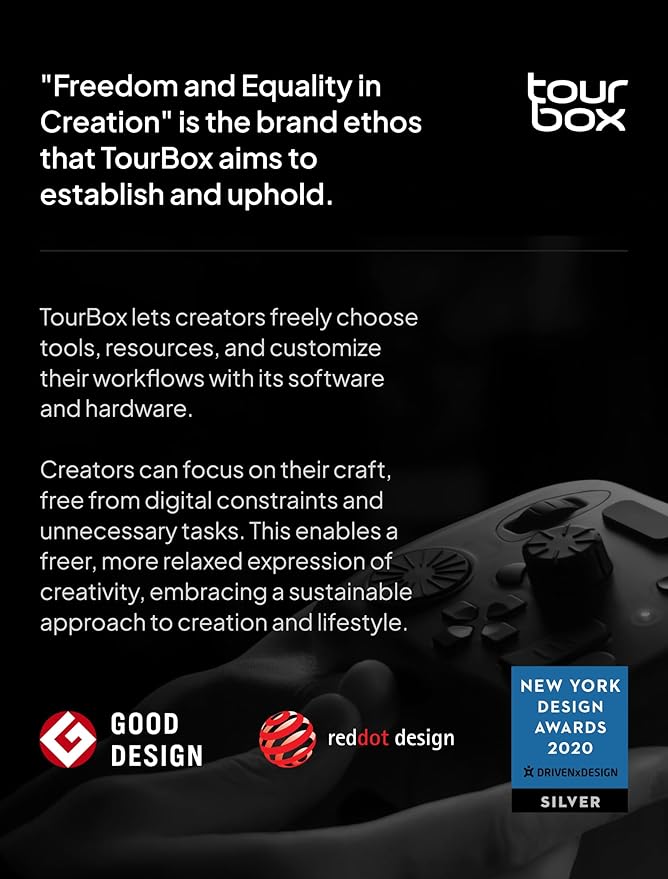 TourBox NEO - Custom Controller for Photo Video Editing, Color Grading, Ilustration, MacOS/Windows, Photoshop Lightroom Davinci Resolve After Effects Premiere FCPX Programmable Keyboard Bundle