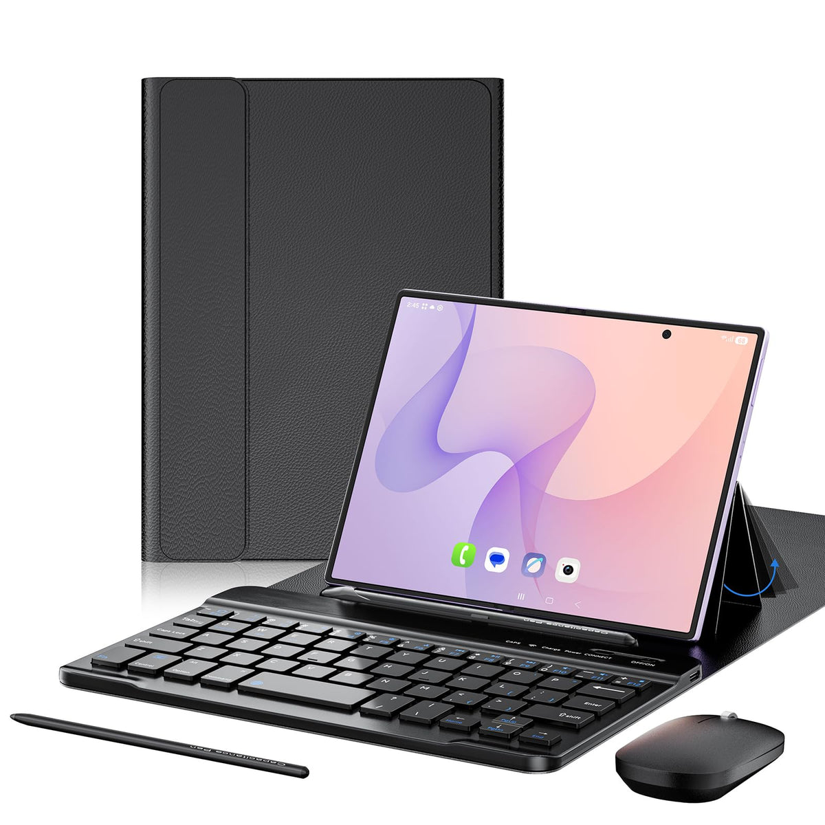 4-in-1 Mini Wireless Keyboard Case for Galaxy Z Fold 8 Ultra/Z Fold 8/7/6/5
