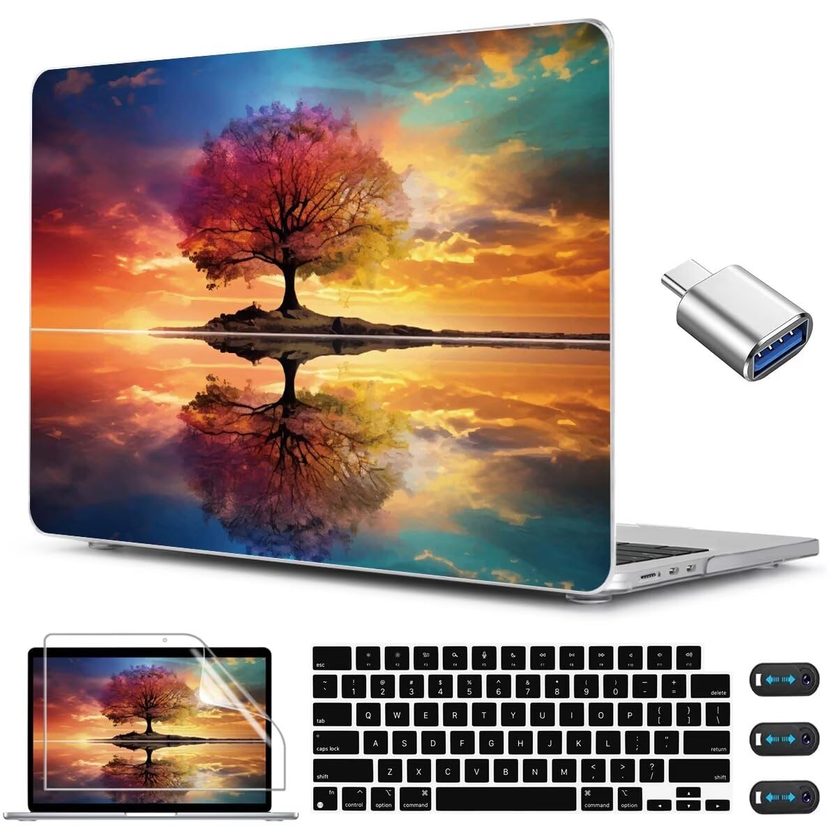 CISSOOK Compatible with MacBook Air 13.6 inch Case M2 M3 M4 M5 Ocean