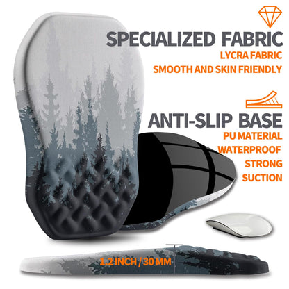 Armanza Ergonomic Slope Mouse Pad Wrist Support, Wrist Rest Mousepad for Carpal Tunnel Pain Relief with Massage Bulge and Slow Rebound Memory Foam (12x8 inch, Forest)