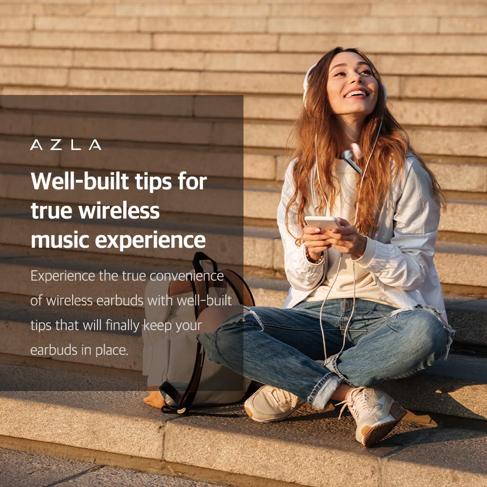 AZLA Crystal 2 Standard Earbud Tips for Sony WF-1000XM5 & Powerbeats Pro 2