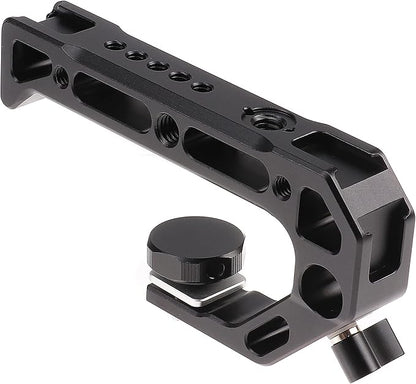 Hersmay R5 R6 Cage with Top Handle,Aluminium Alloy Camera Cage for Canon EOS R5 R6 Mirrorless Cameras, Vlogging Video Shooting Filmmaking Rig Stabilizer with 1/4" Mounting and 3/8" Arri Locating Hole