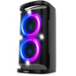 QxbJoy Portable Bluetooth Speaker: 160W Peak Powerful Loud Sound Deep Bass Wireless Boombox Large Subwoofer 15 Hours Battery Life Fast Charging with Led Light Show for Party Outdoor Camping Backyard