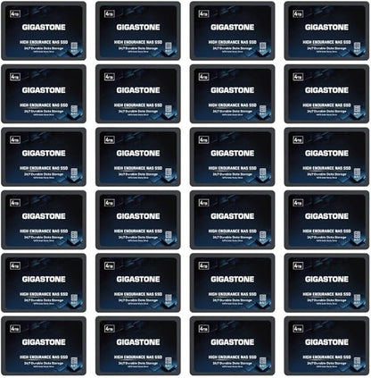 Gigastone 4TB NAS SSD Drive (24-Pack) 24/7 Durable High Endurance RAID Data Storage Network Attached Storage 2.5" SATA Internal Solid State Hard Drives