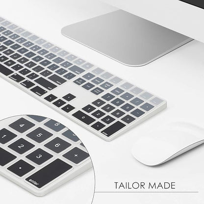 Allinside Ombre Gray Cover for Apple iMac Magic Wireless Keyboard with Numeric Keypad MQ052LL/A A1843 US Layout