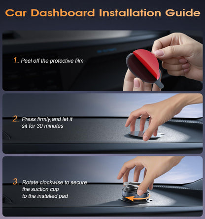 Suction Cup Car Phone Mount, 98 LBS Hold, 360° Zinc Alloy Stand for MagSafe