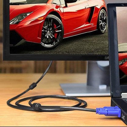 PASOW VGA to VGA Monitor Cable HD15 Male to Male for TV Computer Projector (10 Feet)
