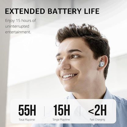TOZO T10 Wireless Earbuds Bluetooth 5.3 Headphones, App Customize EQ, Ergonomic Design, 55H Playtime, Wireless Charging Case, IPX8 Waterproof Sound in-Ear Headset, 2025 New Version