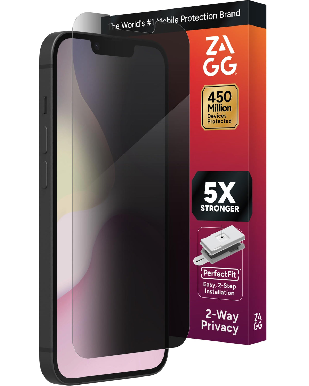 ZAGG Glass Elite Anti-Glare Plus - Blocks Glare from your device - Made for iPhone 12 Pro Max,InvisibleShield, Clear, 200106678