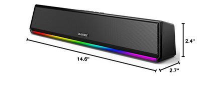 Bluedee Computer Speakers for Desktop PC, Bluetooth & USB PC Sound Bar RGB
