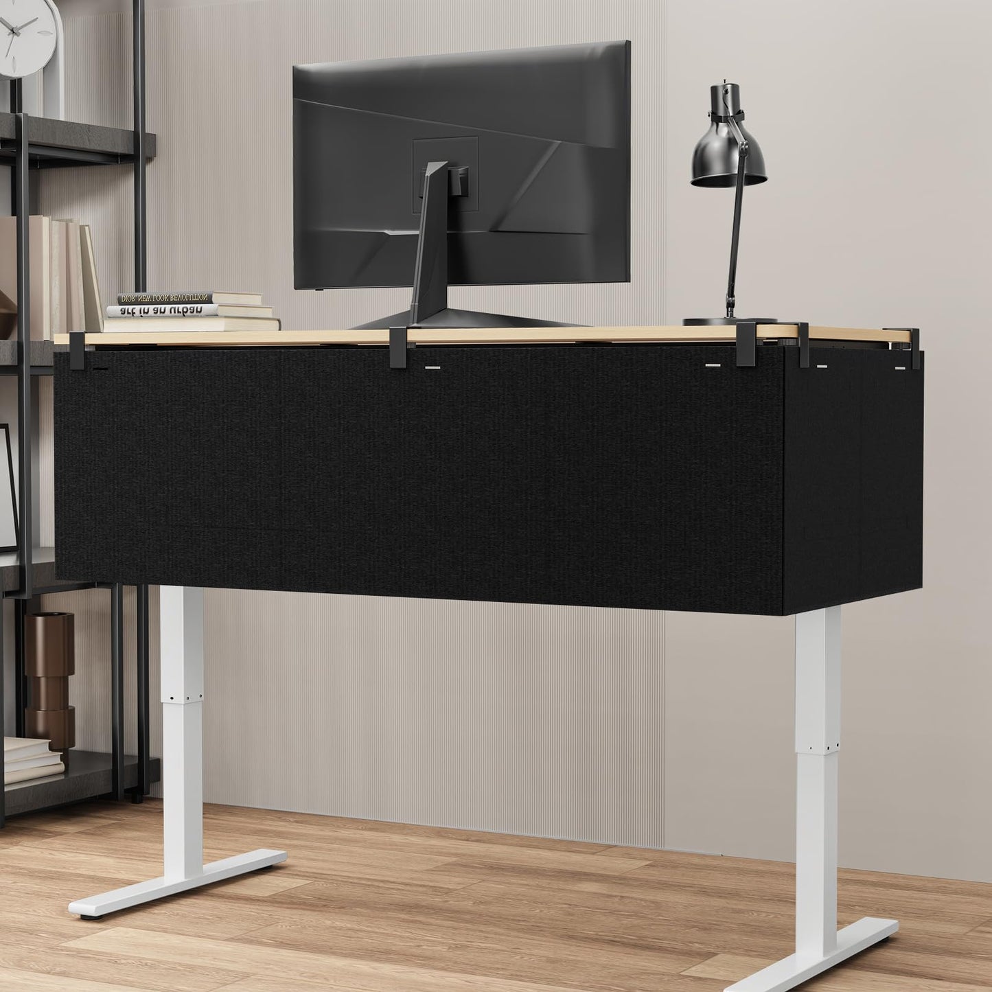 Under Desk Privacy Panel and Cable Management, 24" Felt Modesty Panel Kit