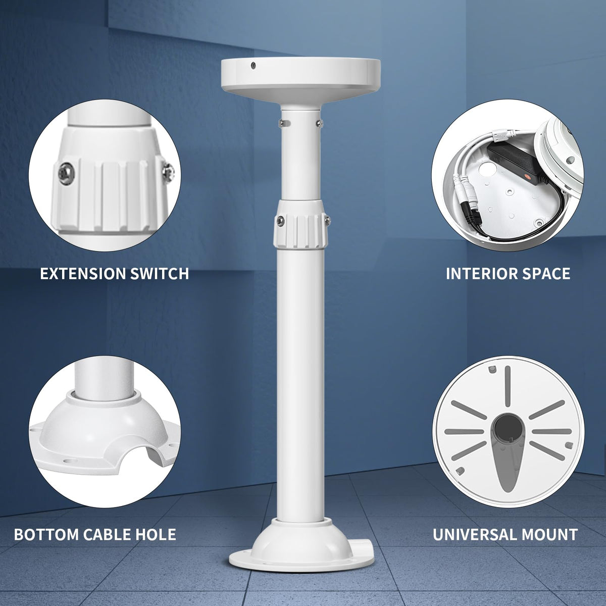 ZT-NET ZT-NET Extendable Pole Mount for Security Surveillance Cameras