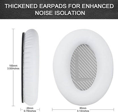 Replacement Ear Pads for Bose QuietComfort 35 35 II 15 25(qc 35 25 15/QC35 ii), Headphone Ear Covers, High Density Memory Cotton, Soft Leather, Adaptive Noise Isolation Headphones Pads Cushions