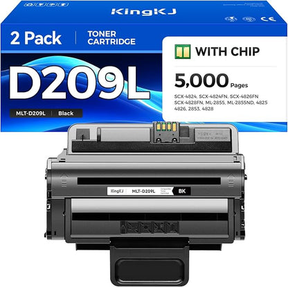 MLT-D209L Toner Cartridge Black 1-Pack High-Yield Replacement for Samsung MLT-D209L D209L 209L Compatible with Samsung SCX-4824 SCX-4824FN 4825 4826 2853 SCX-4826FN 4828 SCX-4828FN ML-2855 ML-2855ND