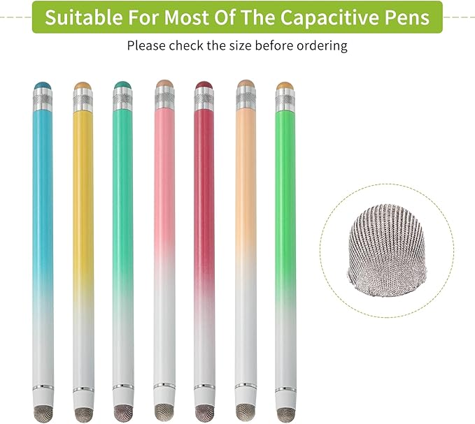 MECCANIXITY 10Pcs Replacement Fiber Mesh Tips for Stylus Pens 9mm Suitable for Capacitive Touch Screen,High Sensitivity,Soft,No Scratch Screen Pen Tip
