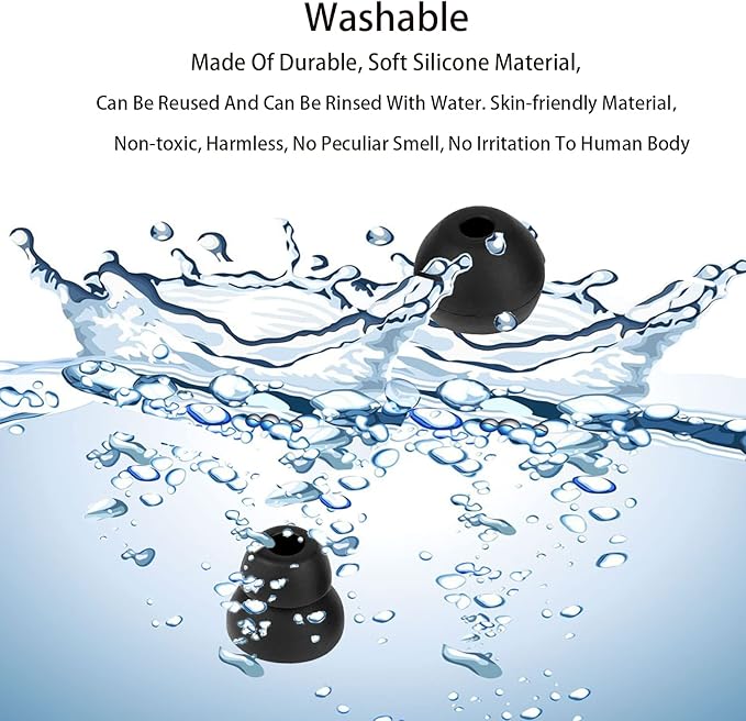 4 Pairs Earbud Tips Fit for Powerbeats Pro Ear Tips Beats Earbuds Replacement Tips Replacement Earbud Tips Earbud Replacement Tips Earbud Caps Headphone Earbud Tips Replacement Ear Pads Black