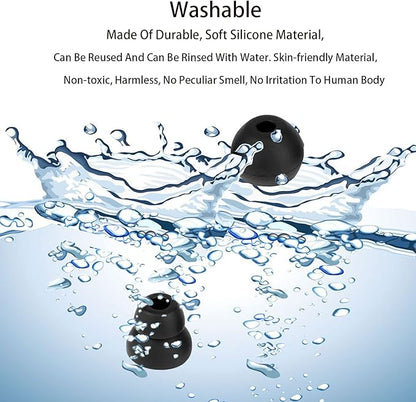 4 Pairs Earbud Tips Fit for Powerbeats Pro Ear Tips Beats Earbuds Replacement Tips Replacement Earbud Tips Earbud Replacement Tips Earbud Caps Headphone Earbud Tips Replacement Ear Pads Black