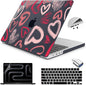 Teryeefi Design Case for MacBook Pro 14 inch 2025 2024 2023 2021 Release M4 A3112 A3401 A3185 M3 A2918 A2992 M2 A2779 M1 A2442, Hard Shell Cover + Keyboard Cover for 14 inch MacBook Pro, Heart A002