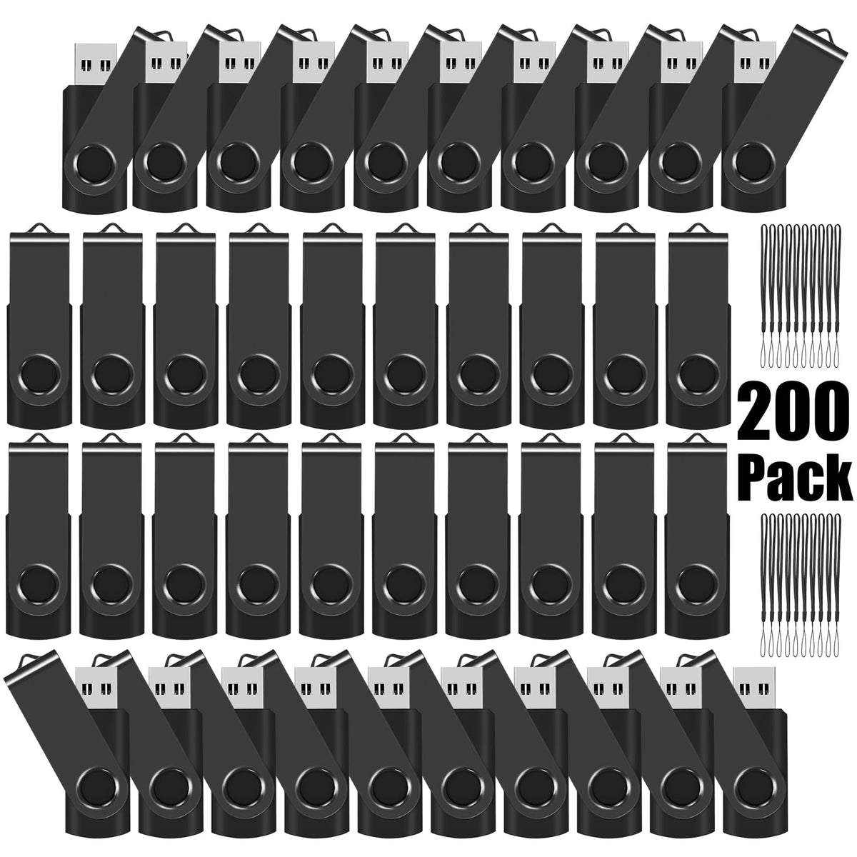 16GB 50-Pack USB Flash Drives Bulk EASTBULL USB 2.0 Thumb Drive,Gold