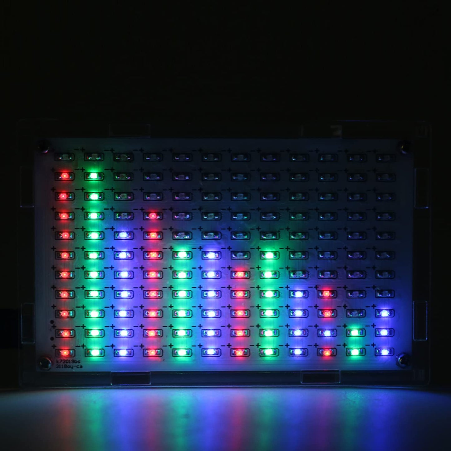 Yidab Soldering Practice Kit DIY RGB Music Spectrum Colorful Multi-pattern Simulate Dynamic Sound Wave Within Speaker SMD Soldering Kit Welding Skills Learn Soldering Kit For Beginners