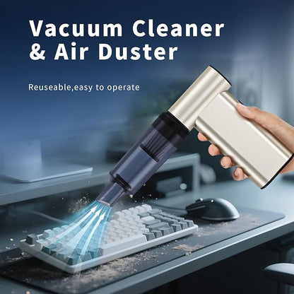 Compressed Air Duster, 300000RPM Electric Air Dusters Mini Blower Jet Turbo Fan, 4-Gear Adjustable Rechargeable & Cordless Air Duster, Dust Blower for PC, Keyboard, Home, Outdoor and Car
