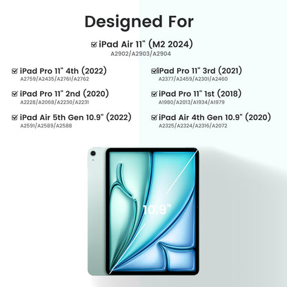 OPAKIT Magnetic Keyboard Case for iPad Air 11-inch (M2 2024) & Pro 11 1st/2nd/3rd/4th,360 Rotation Detachable & 7 Color Backlit BT Keyboard Cover for ipad Air 5th 4th Generation 10.9 inch(Teal)