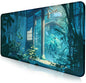 Gray Forest Mouse Pad with Seam Edge Design, Non Slip Rubber Keyboard Pad