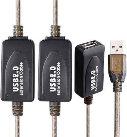LDKCOK USB 2.0 Type A Male to A Female Active Repeater Extension Cable 100ft, High Speed 480 Mbps