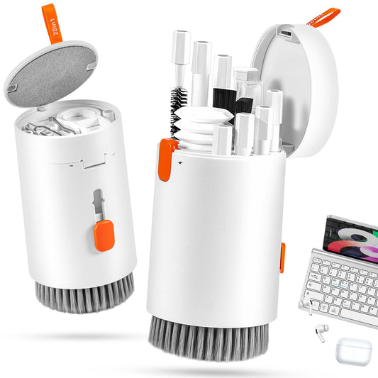 walrfid Laptop Phone Screen Cleaner Kit, Computer Keyboard Brush Cleaning Spray for iPhone AirPods MacBook iPad, 20-in-1 Electronic Device Clean Tool for Camera Earbud Car Screens (Black)
