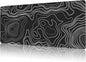 Mouse Pad Large Topographic Map Lines Non-Slip Game Desk Mat with Stitched Edge Laptop Keyboard Desk Pad for Work Home Gaming (35.4 x 15.7 Inches)