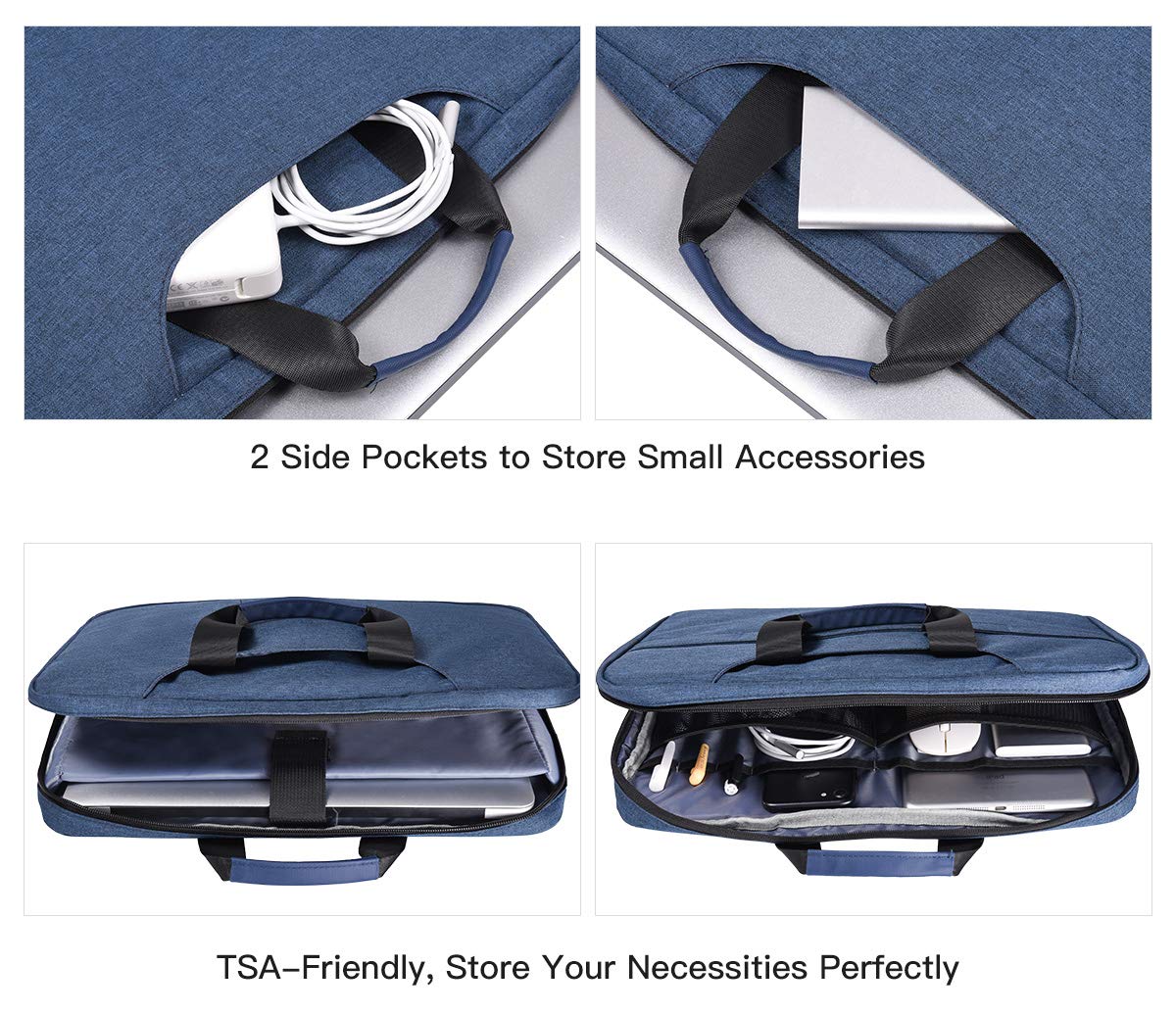 14-15 Inch Laptop Sleeve Case Men Women Bag for MacBook Pro 14 M5/M4/M3/M2, Macbook Air 15 M5/M4/M3, HP Pavilion/Chromebook 14, Dell Inspiron 14, Lenovo Acer ASUS Chromebook 14, Surface 15 Case,Blue