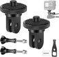 NEEWER Action Camera Tripod Mount Adapter with 1/4"-20 Screw Aluminum Alloy Accessories Compatible with Insta360 X5 X4 X3 GoPro Hero 13 12 DJI Osmo Action 5 Pro 4 3 AKASO APEMAN, GP-81